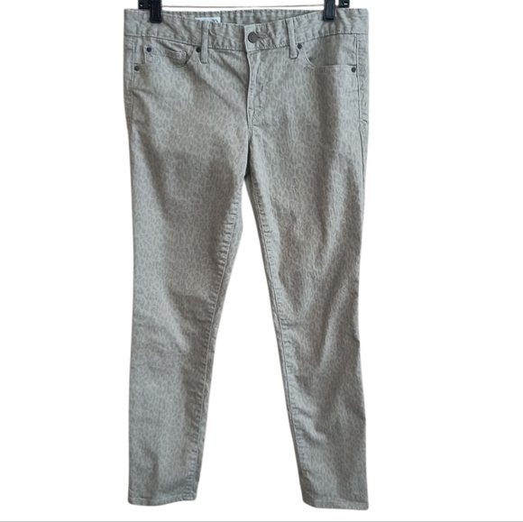 GAP Light Gray/Taupe Animal Print Always Skinny Jeans Size 30 - Picture 3 of 8